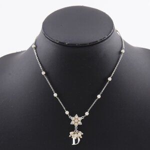 Dior Star motif Necklace Silver metallic Star 7.3g Women